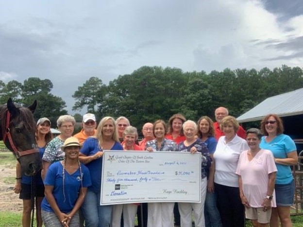 South Carolina OES makes donation to Barnabas Hourse Foundation August 6, 2021.